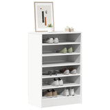 Shoe Cabinet White 60x35x92 cm Engineered Wood - Side View