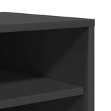 Shoe Cabinet Grey 60x35x92 cm Engineered Wood - Close-Up Angle