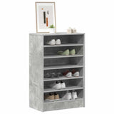 Shoe Cabinet Concrete Grey 60x35x92 cm Engineered Wood - Low Angle