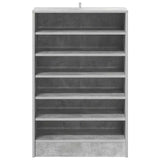 Shoe Cabinet Concrete Grey 60x35x92 cm Engineered Wood