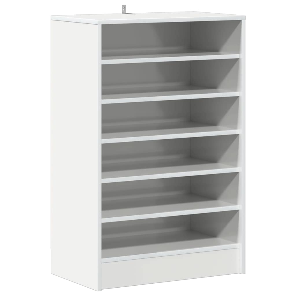 Shoe Cabinet High Gloss White 60x35x92 cm Engineered Wood