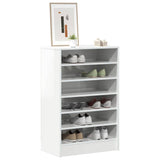 Shoe Cabinet High Gloss White 60x35x92 cm Engineered Wood
