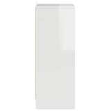 Shoe Cabinet High Gloss White 60x35x92 cm Engineered Wood - 45-Degree Angle