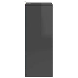 Shoe Cabinet High Gloss Grey 60x35x92 cm Engineered Wood - 45-Degree Angle
