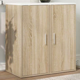 Shoe Cabinets 2 pcs White and Sonoma Oak 32x35x70 cm Engineered Wood - Side View