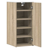 Shoe Cabinets 2 pcs White and Sonoma Oak 32x35x70 cm Engineered Wood - Rear View