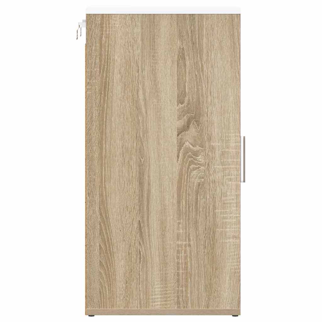 Shoe Cabinets 2 pcs White and Sonoma Oak 32x35x70 cm Engineered Wood