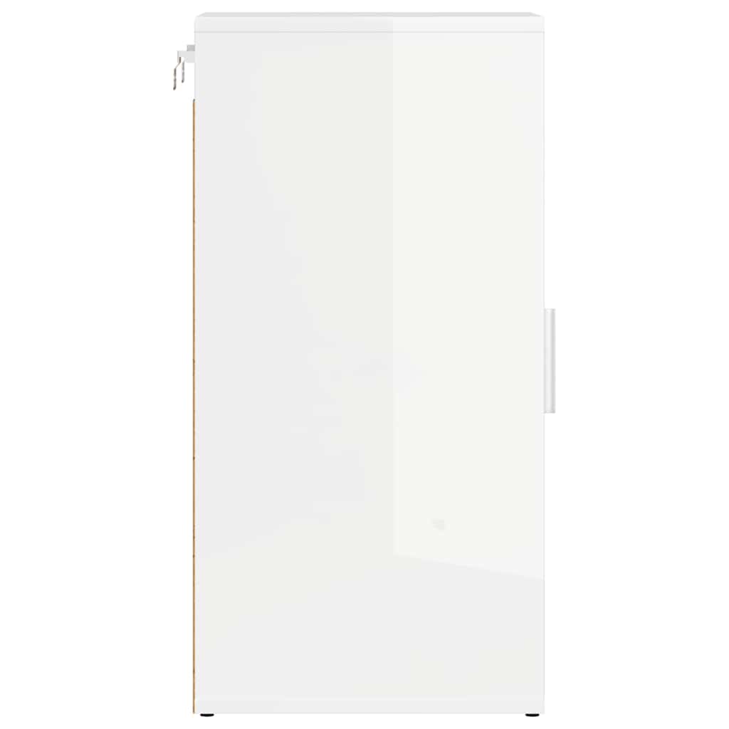 Shoe Cabinets 2 pcs High Gloss White 32x35x70 cm Engineered Wood
