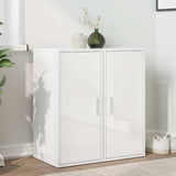 Shoe Cabinets 2 pcs High Gloss White 32x35x70 cm Engineered Wood