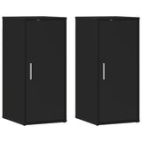 Shoe Cabinets 2 pcs High Gloss Black 32x35x70 cm Engineered Wood