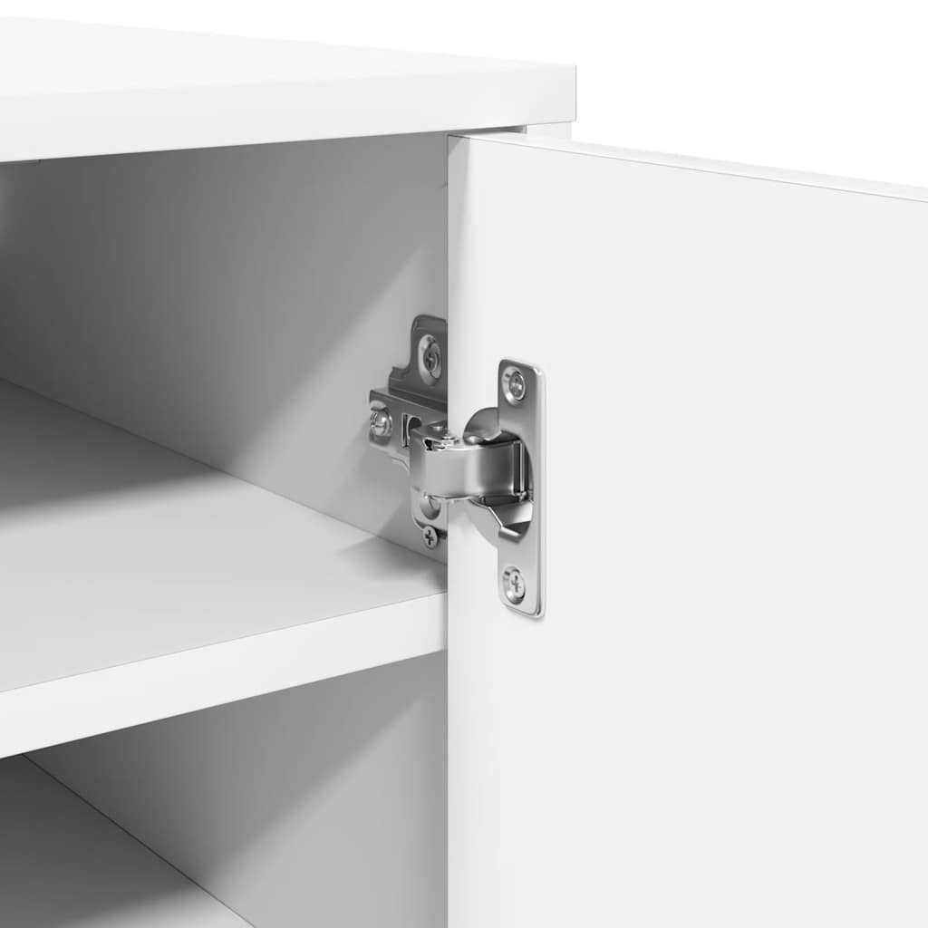 Shoe Cabinet White 32x35x92 cm Engineered Wood