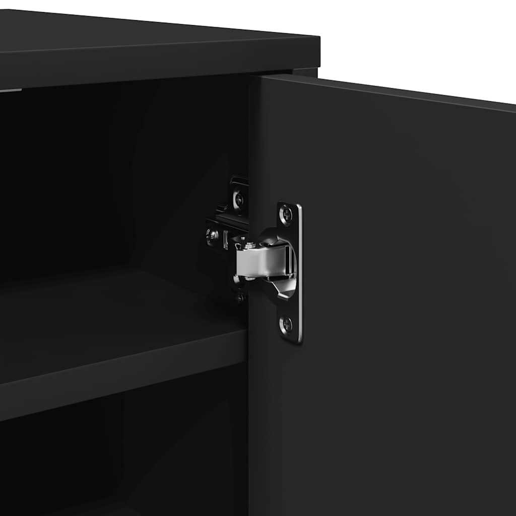 Shoe Cabinet Black 32x35x92 cm Engineered Wood