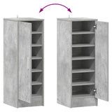 Shoe Cabinet Concrete Grey 32x35x92 cm Engineered Wood