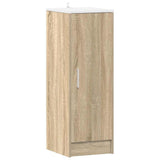 Shoe Cabinet White and Sonoma Oak 32x35x92 cm Engineered Wood - Front View