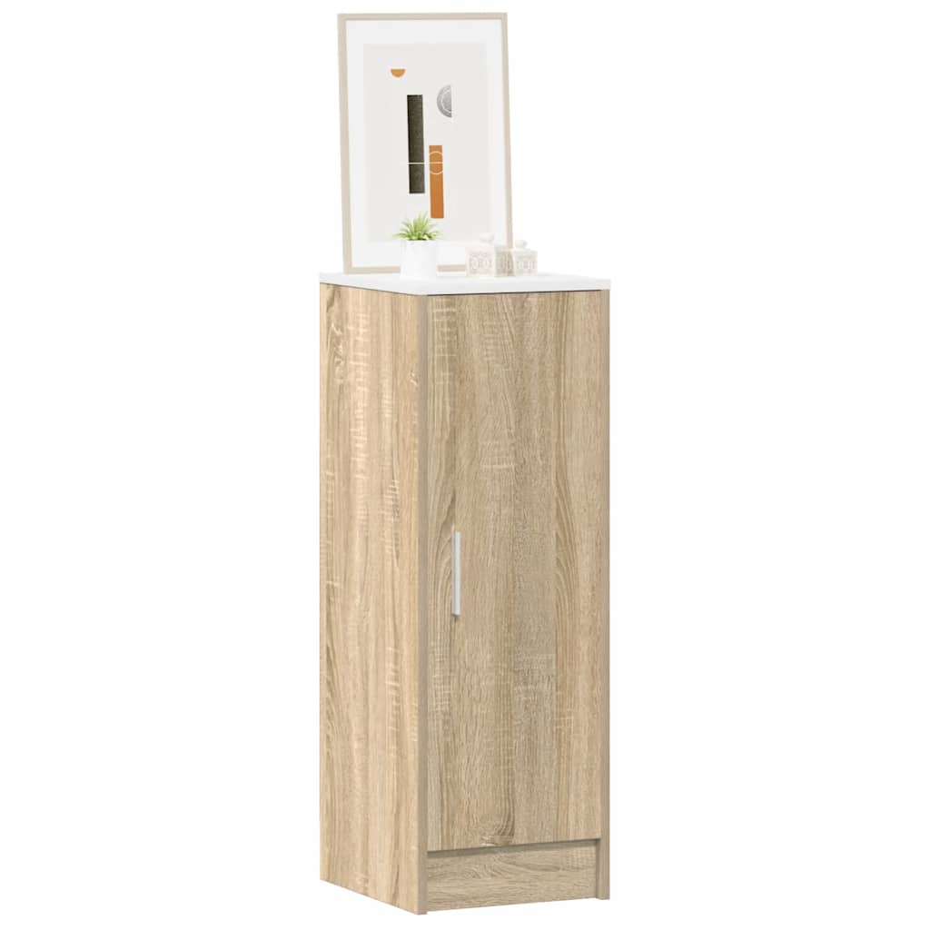 Shoe Cabinet White and Sonoma Oak 32x35x92 cm Engineered Wood