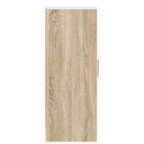 Shoe Cabinet White and Sonoma Oak 32x35x92 cm Engineered Wood