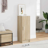 Shoe Cabinet White and Sonoma Oak 32x35x92 cm Engineered Wood