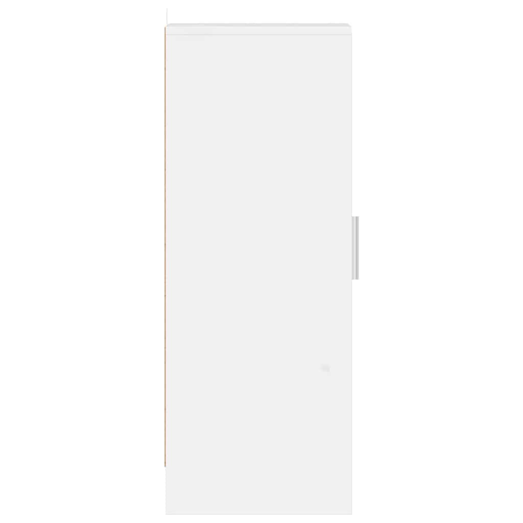 Shoe Cabinet High Gloss White 32x35x92 cm Engineered Wood