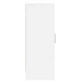 Shoe Cabinet High Gloss White 32x35x92 cm Engineered Wood - Close-Up Angle