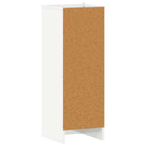 Shoe Cabinet High Gloss White 32x35x92 cm Engineered Wood - Rear View