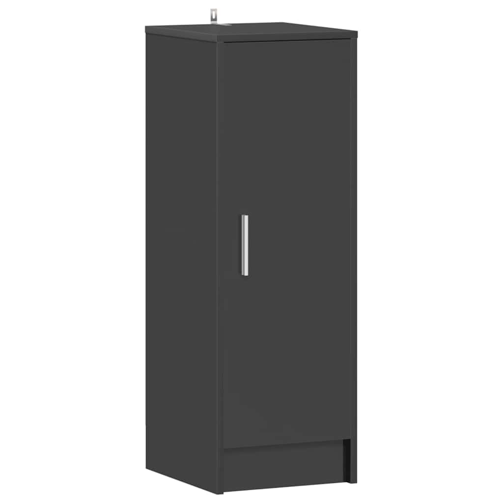Shoe Cabinet High Gloss Grey 32x35x92 cm Engineered Wood
