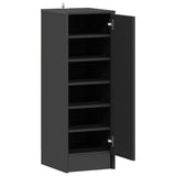 Shoe Cabinet High Gloss Grey 32x35x92 cm Engineered Wood