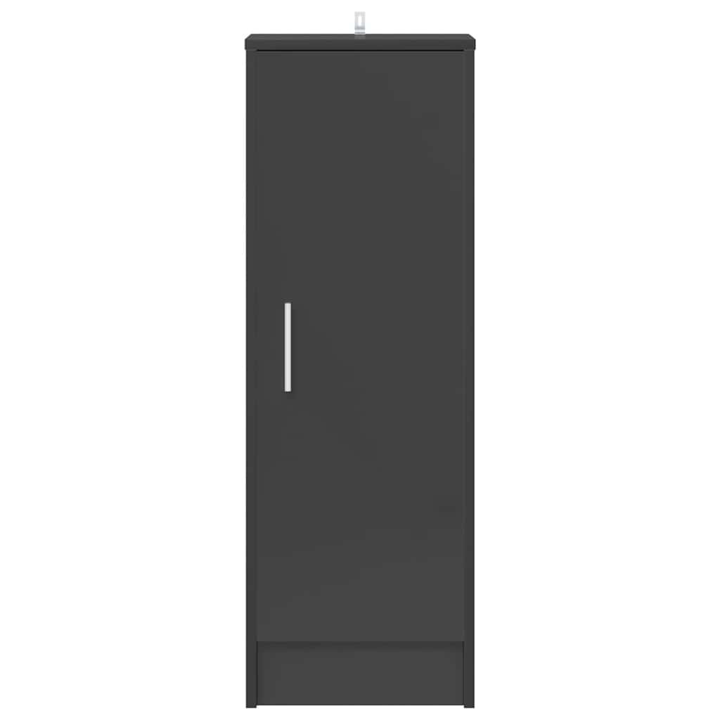 Shoe Cabinet High Gloss Grey 32x35x92 cm Engineered Wood