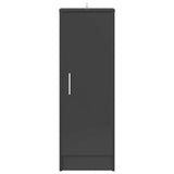 Shoe Cabinet High Gloss Grey 32x35x92 cm Engineered Wood - 45-Degree Angle