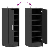 Shoe Cabinet High Gloss Grey 32x35x92 cm Engineered Wood - Extra Image