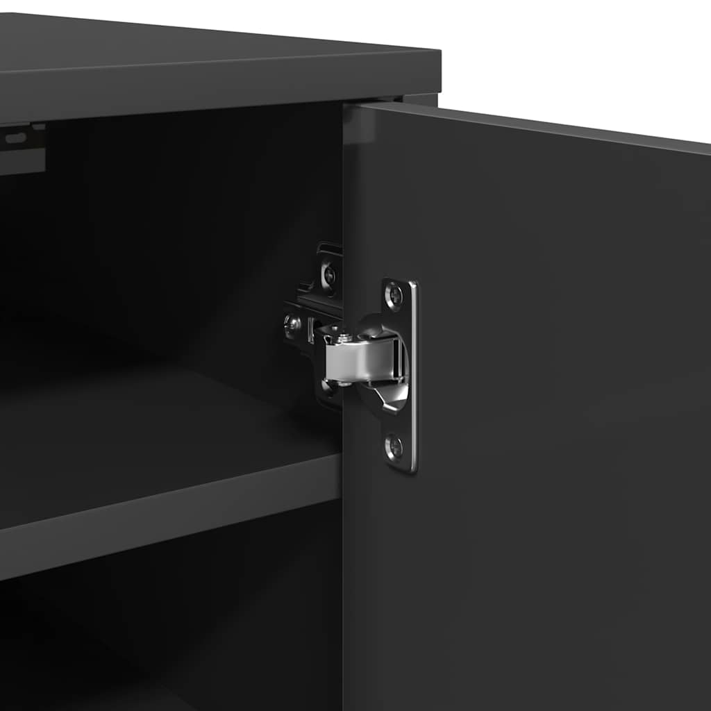 Shoe Cabinet High Gloss Grey 32x35x92 cm Engineered Wood