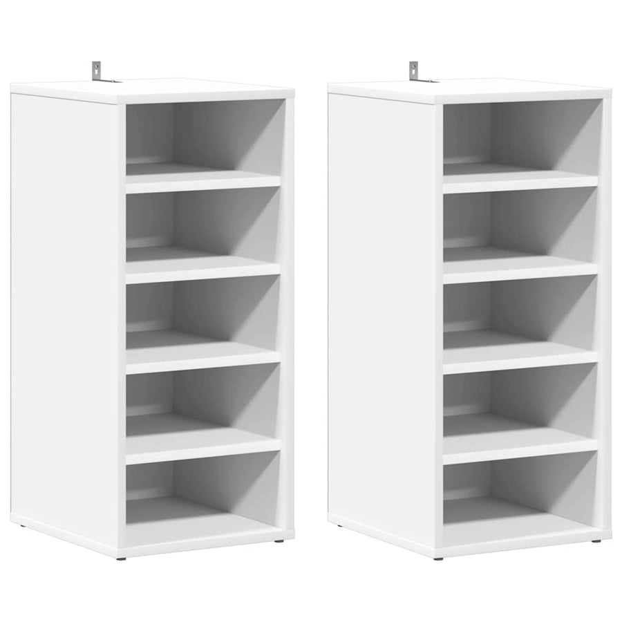 Shoe Cabinets 2 pcs White 31.5x35x70 cm Engineered Wood