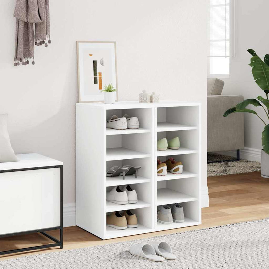 Shoe Cabinets 2 pcs White 31.5x35x70 cm Engineered Wood