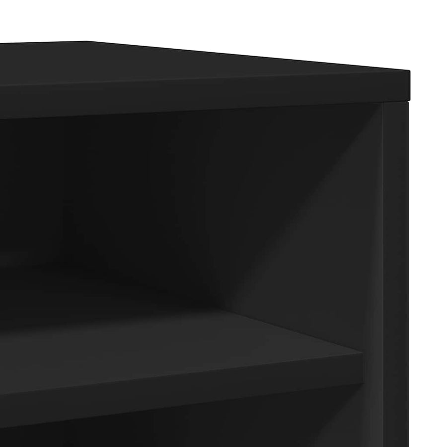 Shoe Cabinets 2 pcs Black 31.5x35x70 cm Engineered Wood