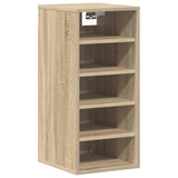 Shoe Cabinets 2 pcs Sonoma Oak 31.5x35x70 cm Engineered Wood - Rear View