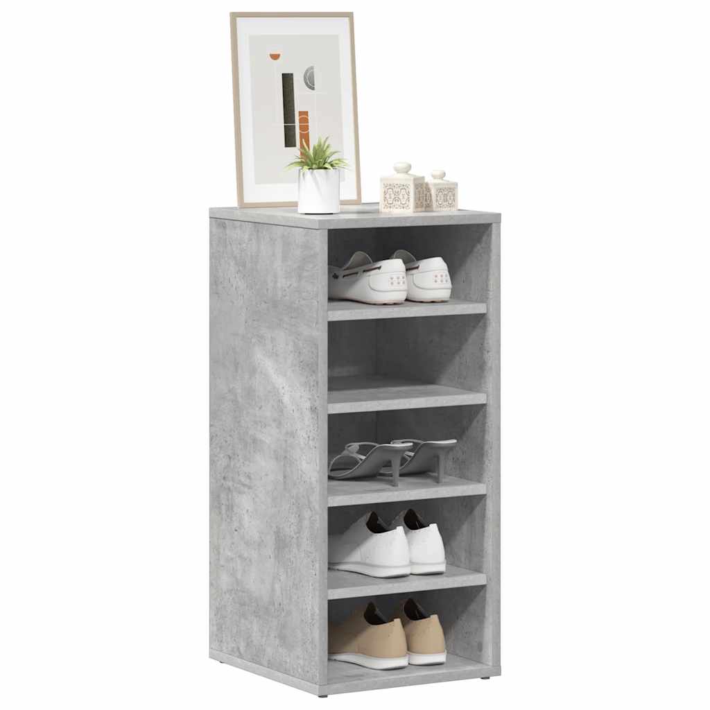 Shoe Cabinet Concrete Grey 31.5x35x70 cm Engineered Wood
