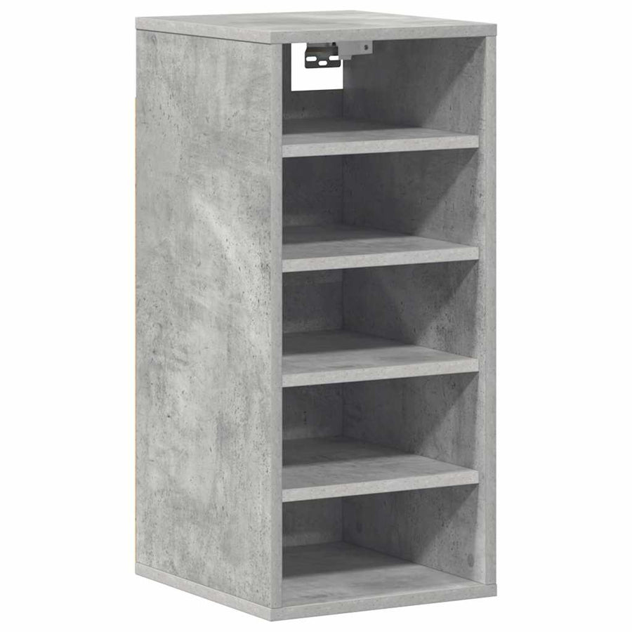 Shoe Cabinet Concrete Grey 31.5x35x70 cm Engineered Wood