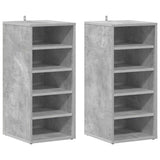 Shoe Cabinets 2 pcs Concrete Grey 31.5x35x70 cm Engineered Wood
