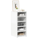 Shoe Cabinet High Gloss White 31.5x35x70 cm Engineered Wood