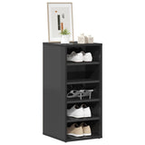 Shoe Cabinets 2 pcs High Gloss Grey 31.5x35x70 cm Engineered Wood - Side View