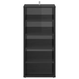Shoe Cabinets 2 pcs High Gloss Grey 31.5x35x70 cm Engineered Wood - 45-Degree Angle