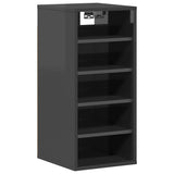 Shoe Cabinets 2 pcs High Gloss Grey 31.5x35x70 cm Engineered Wood
