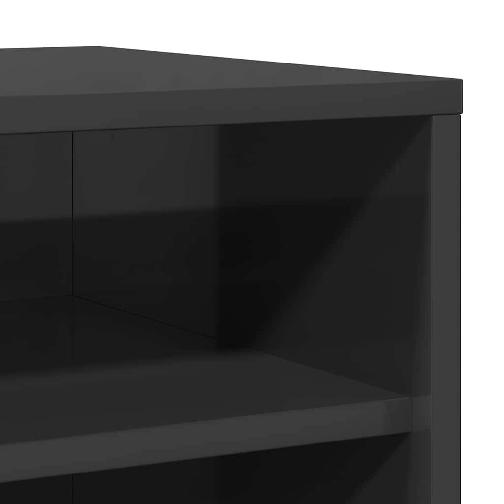 Shoe Cabinets 2 pcs High Gloss Grey 31.5x35x70 cm Engineered Wood