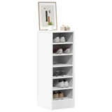 Shoe Cabinet White 31.5x35x90 cm Engineered Wood - Side View