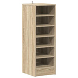 Shoe Cabinet Sonoma Oak 31.5x35x90 cm Engineered Wood - Front View