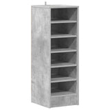Shoe Cabinet Concrete Grey 31.5x35x90 cm Engineered Wood - Front View