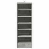 Shoe Cabinet Concrete Grey 31.5x35x90 cm Engineered Wood - Top-Down View