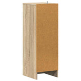 Shoe Cabinet White and Sonoma Oak 31.5x35x90 cm Engineered Wood - Rear View