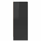 Shoe Cabinet High Gloss Grey 31.5x35x90 cm Engineered Wood