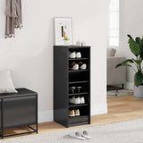 Shoe Cabinet High Gloss Grey 31.5x35x90 cm Engineered Wood
