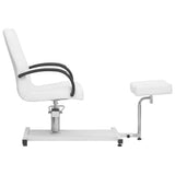 Massage Chair with Footrest White 127x60x98 cm Faux Leather